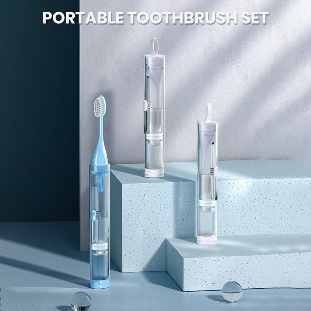 YAOMOBB Soft Bristle Toothbrush Compact Folding Travel Toothbrush Set Detachable Portable Brush for Travel