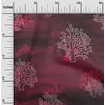 thumbnail image 2 of oneOone Tissu Rayonne Magenta Foncé Coraux de Mer Matériel de Robe Tissu Imprimé Tissu au Mètre 56 Pouces de Large, 2 of 4