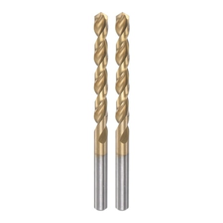 

Uxcell 2 Pack 6.5mm Titanium Coated M42 High Speed Steel 8% Cobalt (HSS-E) Twist Drill Bits