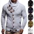 thumbnail image 7 of Yokua Men's Knitted Turtleneck Winter Cardigan Sweaters for Men, 7 of 7