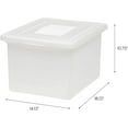 thumbnail image 2 of Librala File Box, Plastic File Organizer with Lids for Letter/Legal File, Portable Document Box For Moving, Storage Bin with Durable and Secure Lid, Stackable Nestable BPA-Free, Pearl 35 Qt. 4 Pack, 2 of 10