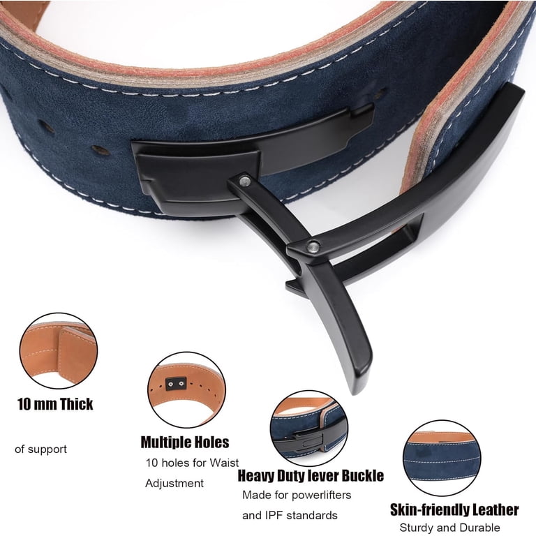 Weight Lifting Belt Lever Belt For Powerlifting Men & Women, 10 Mm Thickness Lever Belt I1900054717