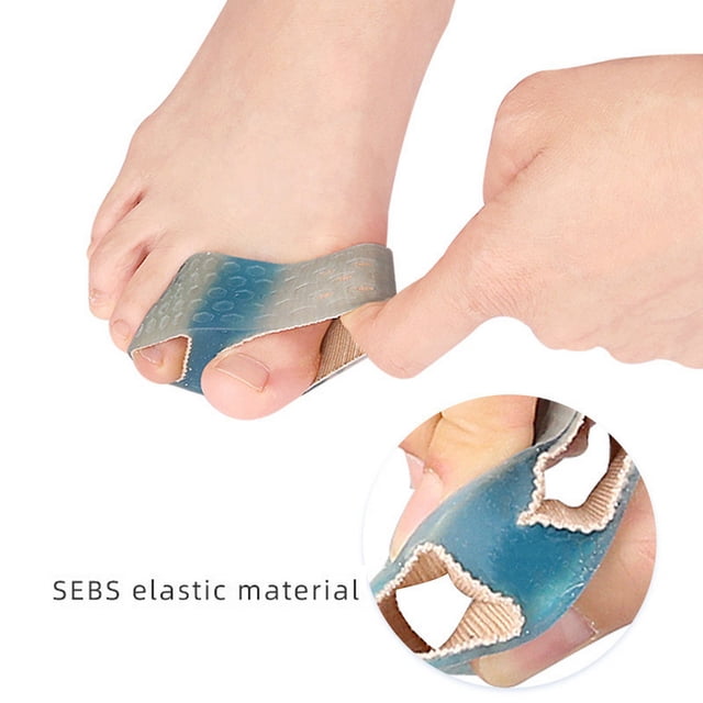 CSChome Toe Separator with Loop Toe Separator 2Pcs Orthopedic Bunion Valgus Hammertoe Corrector Realignment Foot Alignment Spacer