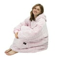 thumbnail image 4 of Catalonia Oversized Blanket Hoodie Sweatshirt, Wearable Sherpa Lounging Pullover for Adults Women Men, 4 of 7