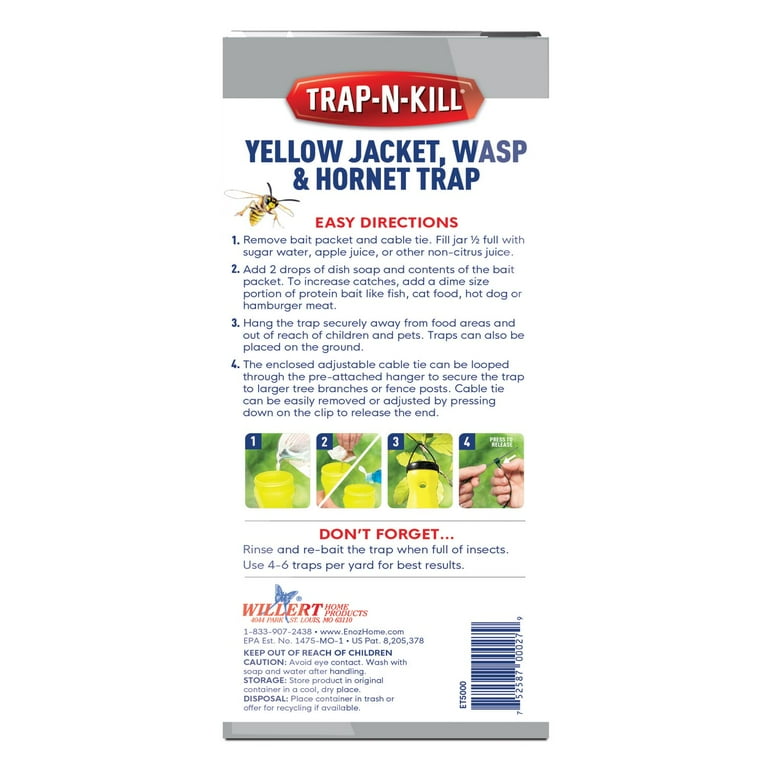 ENOZ Trap-N-Kill Yellow Jacket, Wasp And Hornet Trap, 54% OFF