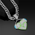 thumbnail image 5 of Men Women Hip Hop Music Headset Pendant Pendant Necklace With 15mm Crystal Cuban Chain HipHop Iced Out Bling Necklaces Fashion Charm Jewelry, 5 of 8