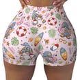 thumbnail image 2 of Fuzoiu Hello Summer With Gnome Print Women's Workout Shorts,Workout Biker Shorts Women,Exercise Fitness Shorts,Scrunch Short, Athletic Shorts for Gym Yoga Running Sport Active-Medium, 2 of 8
