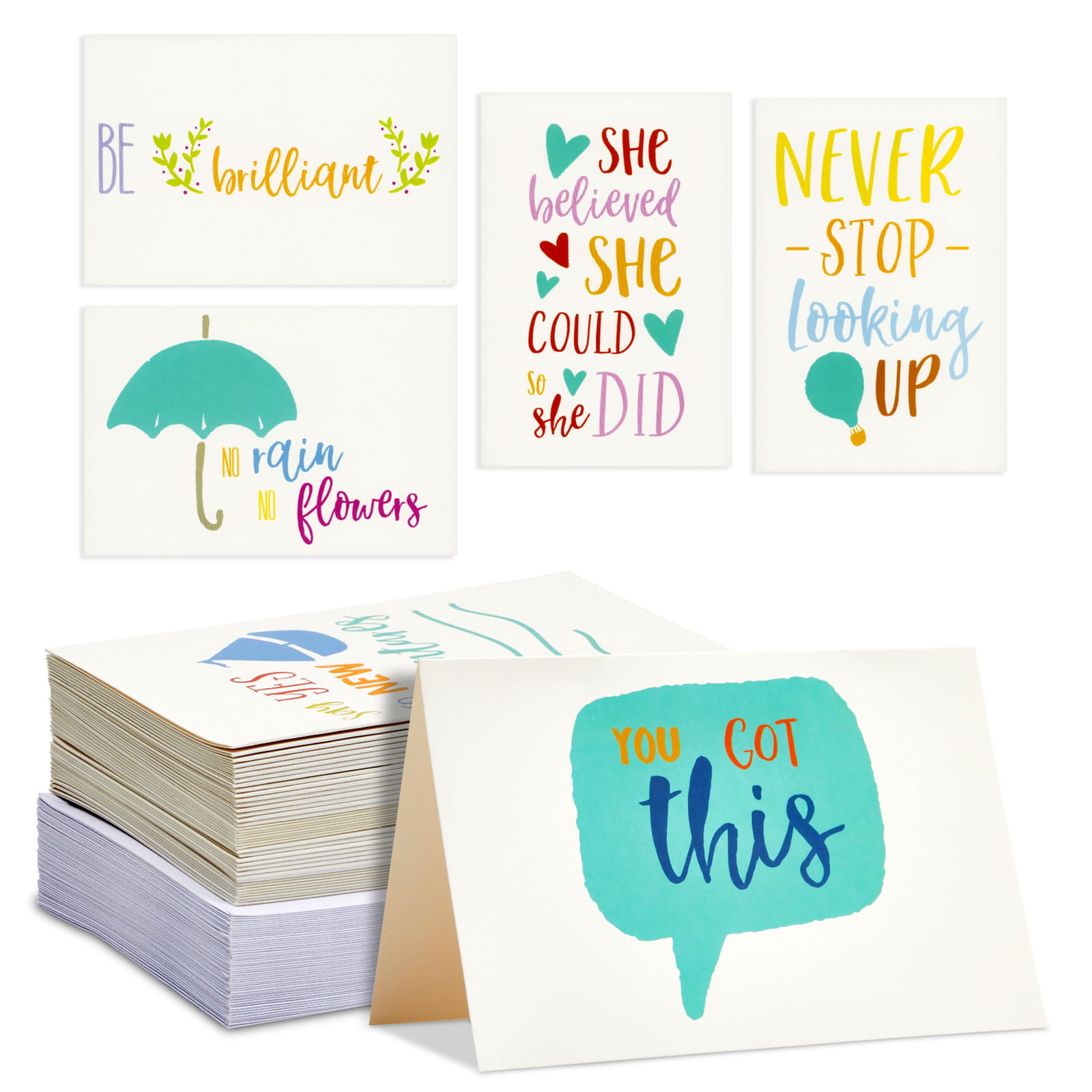 Get Well Soon greeting cards Encouragement cards Set of 8 eco-friendly blank note cards