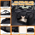 thumbnail image 4 of Collapsible Soft Dog Crate with Reinforced Metal Frame, 4-Door Foldable Travel Kennel for Small Dogs & Puppies, Breathable Mesh, 22lb Capacity, 20", Black, 4 of 9