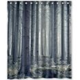 thumbnail image 1 of Cortina de ducha ABPHQTO Bosque Brumoso Impermeable 150x180 cm, 1 of 2