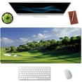 thumbnail image 3 of Extended Mouse Pad, XXL Gaming Mouse Pads, Large Big Mousepad Laptop Computer Keyboard Mat Desk Pad with Non-Slip Base Stitched Edge for Gaming Office, 35.5 x 15.7 inch, Golf Course, 3 of 6