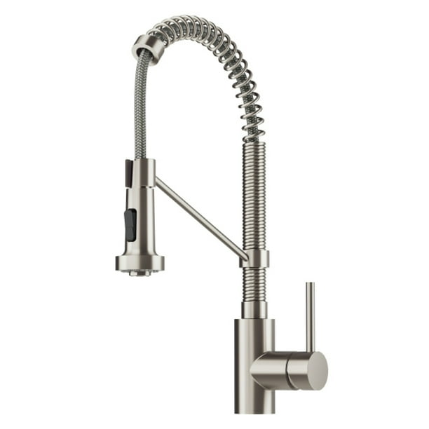 Kraus Spot Free Bolden 18 Inch Commercial Kitchen Faucet With Soap Dispenser In All Brite Stainless Steel Finish Walmart Com Walmart Com