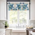 thumbnail image 2 of Spring Green Waves Valances for Windows Farmhouse Kitchen Curtains Valances Rod Pocket Valance Curtains for Kitchen Windows Ombre Sea Ripples Shabby Beach Window Valances for Bathroom Bedroom 42"x18", 2 of 6