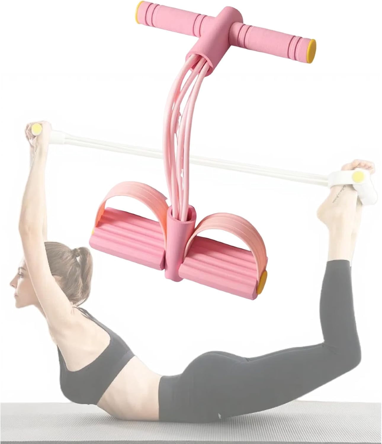YISITIAN Multifunction Tension Rope, 8-Tube Elastic Pull Tube Resistance Bands for Full Body Workout, Home Gym Fitness Training for Adults Beginners Professionals AZ1014-3554