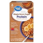 GV Protein Maple Brown Sugar Instant Oatmeal 6ct