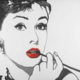 thumbnail image 2 of Atelier B Art Studio 12x12 White Modern Wood Framed Museum Art Print Titled - Audrey Hepburn Outline Style, 2 of 4