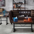 thumbnail image 5 of Furniture of America Davide Wheel Base Coffee Table, Toasted Barnwood, 5 of 7