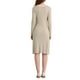 thumbnail image 3 of Vestidos de suéter de color contrastante para mujeres Inspire Chic, vestido midi de punto de manga larga A-line L Beige, 3 of 5