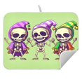 thumbnail image 5 of Ryvnso Art Skull Pattern Dish Drying Mat for Kitchen Countertop 16x18 Small Dish Pad Drainer Rack Dish Sink Mats, 5 of 7