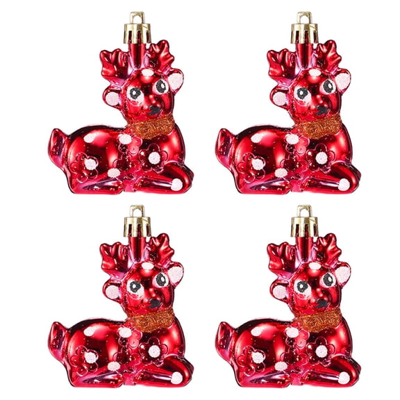 2026 Christmas Home Party Decoration 4PCS Christmas Ornaments Christmas Tree Decoration Holiday Wedding Party Decoration Christmas Celebration Party Supplies