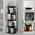 thumbnail image 3 of EastVita 4 Tier Rotating Bookshelf - 51.2" Wood Bookcase 4 Tier Small Corner Bookshelf Organizer Floor Standing Storage Rack, 3 of 6