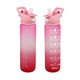 thumbnail image 1 of Botella de agua deportiva de 32 oz, marcas de tiempo y con botellas de pajitas, botella de agua para estudiantes oso de fresa  Electrónica, 1 of 3