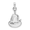 thumbnail image 4 of FJC Finejewelers 925 Sterling Silver Polished Happy Birthday Slice of Cake Charm, 4 of 6