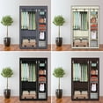 thumbnail image 4 of Closet Organizer for Bedroom, Wardrobe Rack for Home PKWQ504GY-1, Gray 67" Portable Clothes Closet Wardrobe with Non-woven Fabric and Hanging Rod Quick and Easy to Assemble, 4 of 4