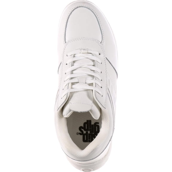 SlipGrips Stride Lace-Up Slip Resistant LoCut Athletic, White, Size 10(W)