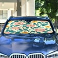 thumbnail image 4 of Qxltty Pink and Turquoise Flowers Car Windshield Sunshades Foldable UV Rays Sun Visor Protector Keep Your Vehicle Cool 55×27.6in, 4 of 8