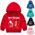 thumbnail image 3 of Odeerbi Children's Print Hooded Pullover Boys And Girls Sweater Santa Claus Children's Jacket 2025 Long Sleeve Sweatshirt, 3 of 3