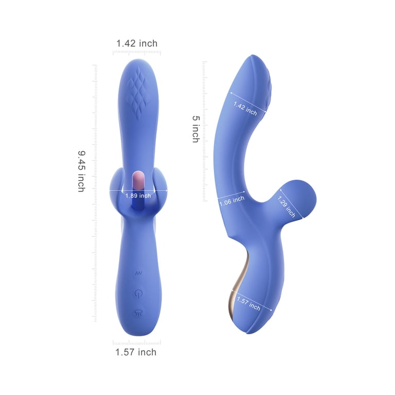 Honey Play Box Fortexa Kinky Finger Flapping Rechargeable Silicone Clit &  G-Spot Vibrator with App Control, Blue - Walmart.com