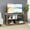 Brown, variant on Demi Bonn TV Cabinet, 3 Tier Wood TV Stand for 55" with Open Shelves and X-Shaped Frame, Media Entertainment Center with Storage, for Living Room, Bedroom, White