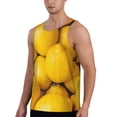 thumbnail image 2 of Fotbe Ripe Yellow Lemon Pattern Men's Quick Dry Workout Tank Top Gym Muscle Tee Fitness Bodybuilding Sleeveless T Shirt Breathable Workout Shirt-Small, 2 of 9