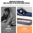 thumbnail image 3 of Lutabuo 2pcs Under Bed Storage Organizer Reinforced Handle Clear Window for Clothing, 3 of 5