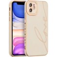 thumbnail image 6 of for iPhone 11 Case 6.1 inches Luxury Plating Case,Cute Love Heart Phone Case,Slim Soft TPU Shockproof Bumper Case with Full Camera Protection,Electroplated Case for Women Girls,Dark Purple, 6 of 10