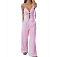 thumbnail image 3 of Conjunto de 2 Piezas para Mujer: Camiseta Sin Mangas con Cordones y Espalda Descubierta, y Pantalón con Cordón Ajustable, para Club, Color Rosa, Talla XL, 3 of 9