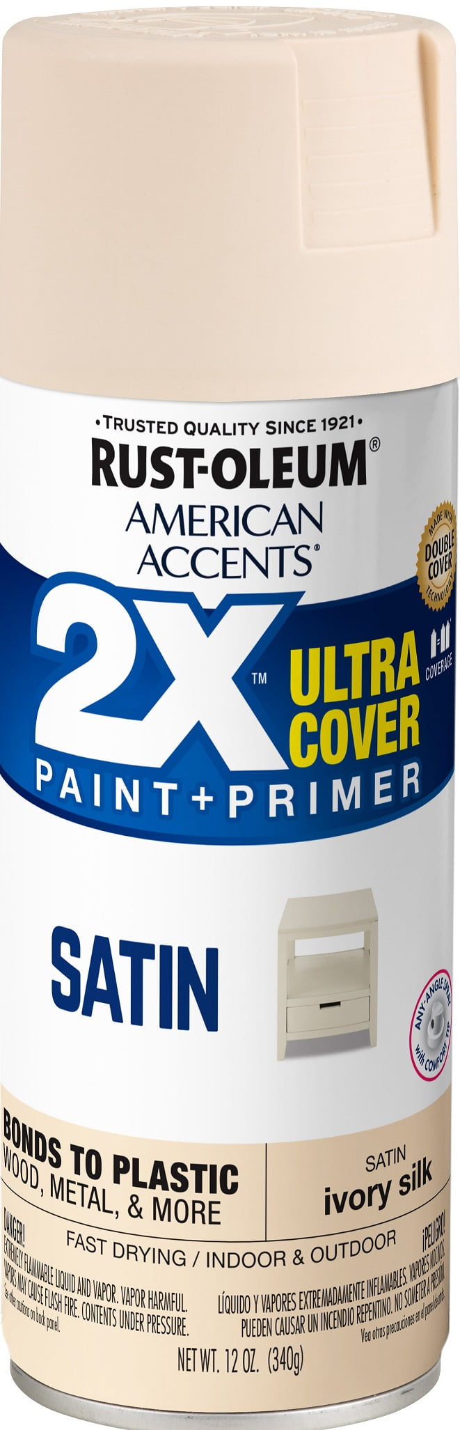 Ivory Silk, RustOleum American Accents 2X Ultra Cover Satin Spray