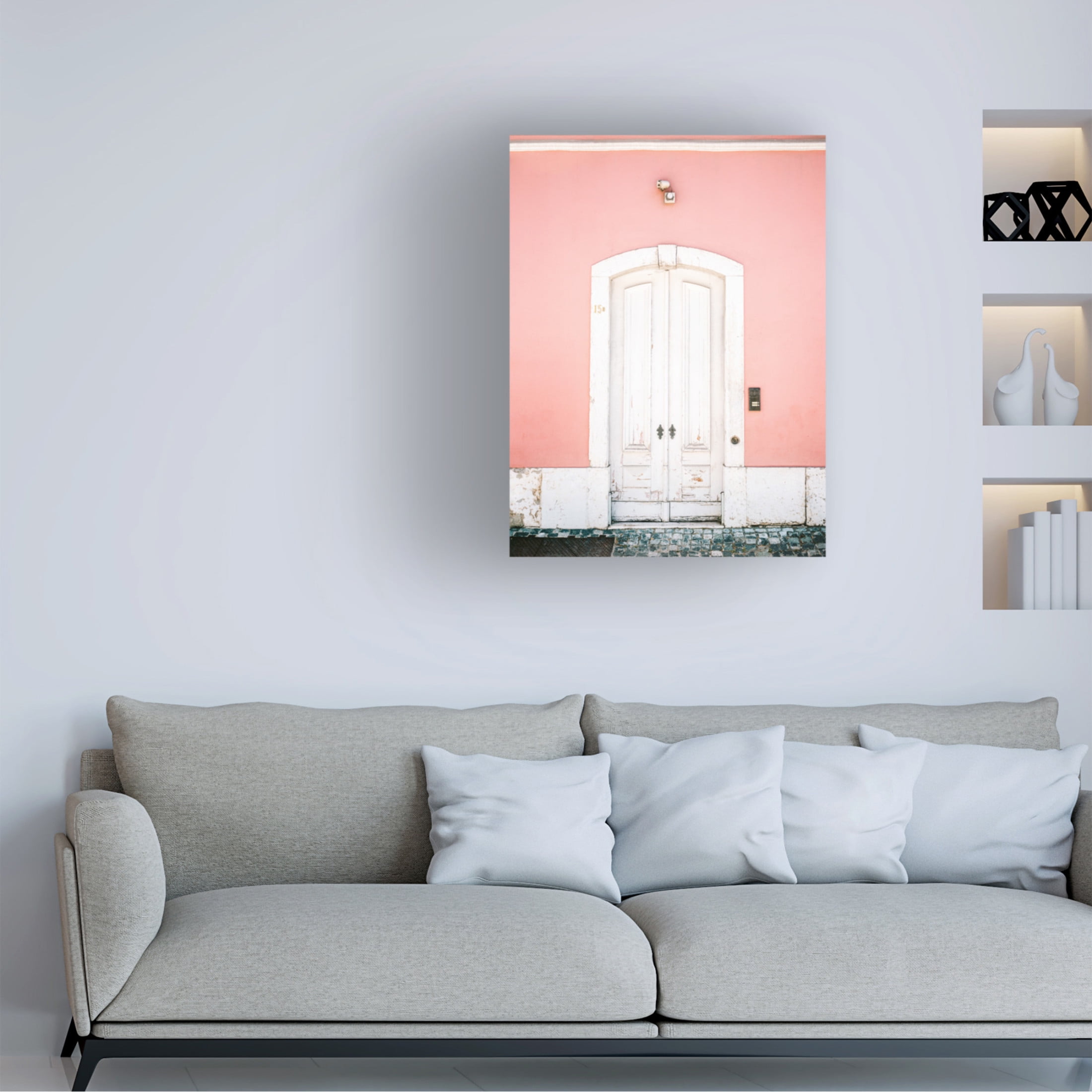 Trademark Fine Art Raisa Zwart The white door Lisbon Canvas Wall Art