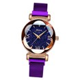 thumbnail image 4 of Reloj De Pulsera Impermeable 2xQuartz Morado Sunnimix Reloj de cuarzo con banda milanesa, 4 of 8