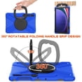 thumbnail image 4 of Case for Samsung Galaxy Tab S10+ Plus/S9+/S9 FE Plus/S8+/S7+ 12.4 inch, 360 Degree Rotating Hand Grip Shockproof Cover with Shoulder Strap, Blue, 4 of 7