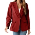thumbnail image 2 of Womens Solid Color Casual Blazers Open Front Long Sleeve Work Office Jackets Blazer Coat, 2 of 5