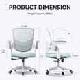 thumbnail image 4 of Nazhura Mesh Office Desk Chair with Flip-up Arms, Green, 4 of 8