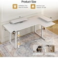 thumbnail image 2 of L Shaped Standing Desk, 71x43'' Electric L Stand Up Desk with 2 Adjustable Monitor Shelves, Dual Motor and Memory Controller, Adjustable Height from 28-46'' for Home and Computer Workstation, White, 2 of 8