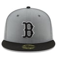 thumbnail image 2 of Men's New Era Gray/Black Boston Red Sox Two-Tone 59FIFTY Fitted Hat, 2 of 5