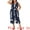 Navy Blue, variant on DARING DIVA Women's Plus Jumpsuit V Neck Tie Waist Rompers with Pockets 1X Navy Blue