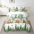 thumbnail image 6 of Manfei Woodland Wildlife Bedding Sets King Size, Bear Deer Bed in a Bag King size, Rustic Animal Reversible Comforter Sets with Sheets, Super Cozy Bedroom Decor, 7 Pieces, 6 of 6