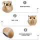 thumbnail image 4 of Owl Statue Decor Metallic Gold Owl Figurines Shelf Decorations Decorative Animal Home Office Desk Resin Ornament Fairy Garden Decor-platinum Wave Poin, 4 of 5