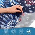thumbnail image 5 of Yayeee Kitchen Curtains Tier Set of 2 Light Filtering 57"x36" Over Sink Window Panels, Blue Fireworks Pattern, 5 of 7