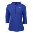 thumbnail image 2 of Women's Cutter & Buck Blue Montana State Bobcats Vault DryTec Virtue Eco Pique Recycled 3/4-Sleeve Half-Zip Pullover, 2 of 3
